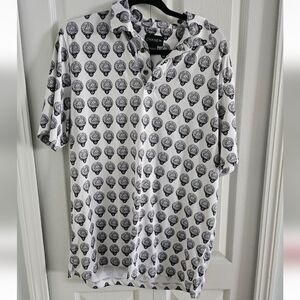 Chase 54 Men's Black White Made in USA Golf Polo Shirt Size L.